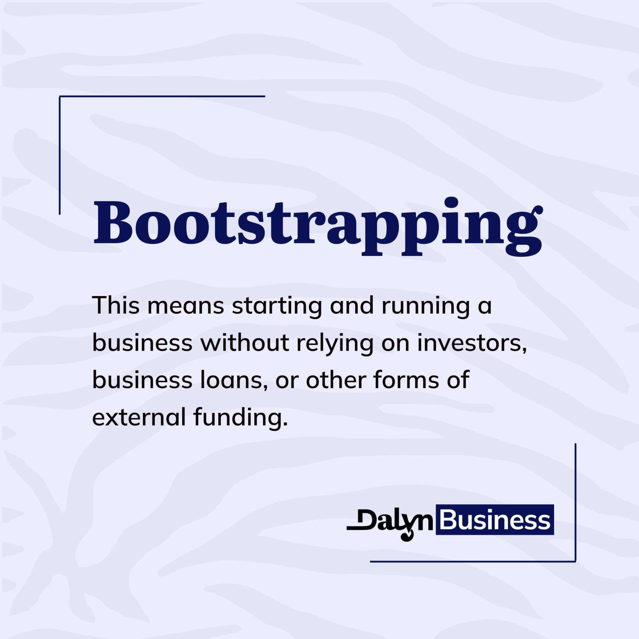 A brief explanation of bootstrapping
