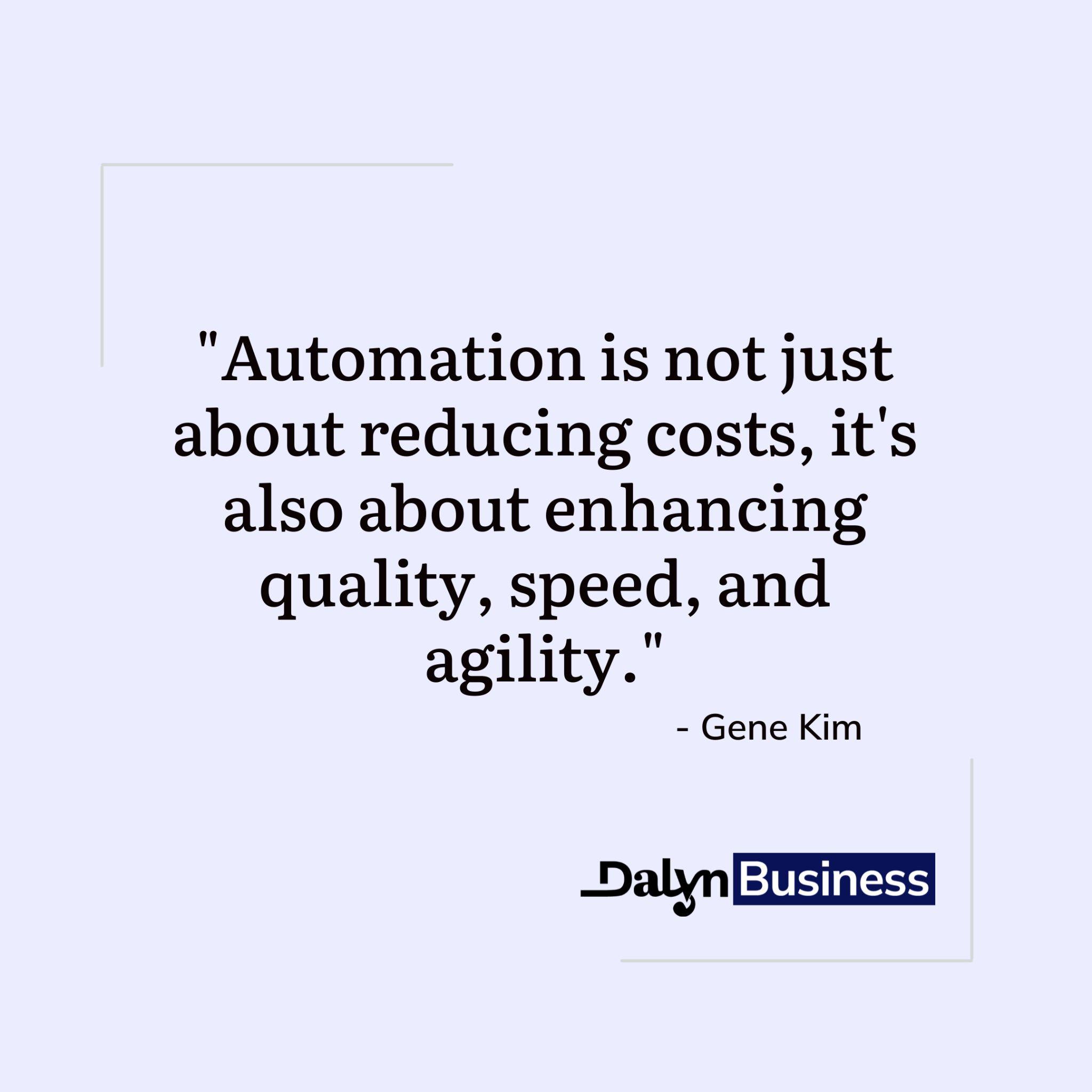 Business quote on automation